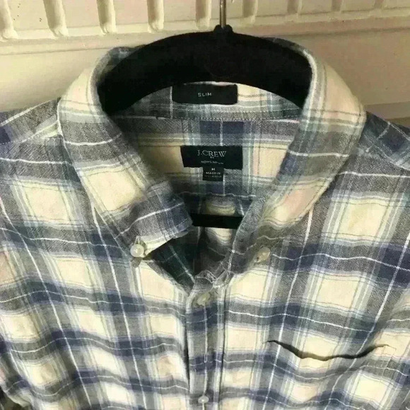 J Crew Factory men’s plaid collared button down flannel shirt - Picture 4 of 4